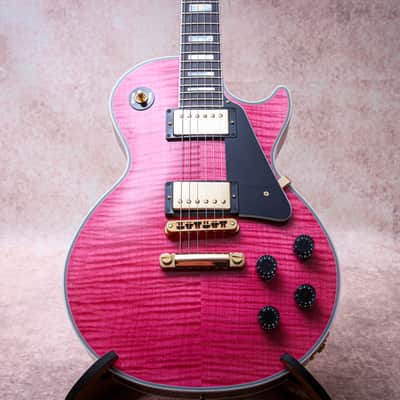 GIBSON USA Custom Shop Dealer Select Les Paul Custom AAA+ "Trans Pink + Ebony" (2026) image 3