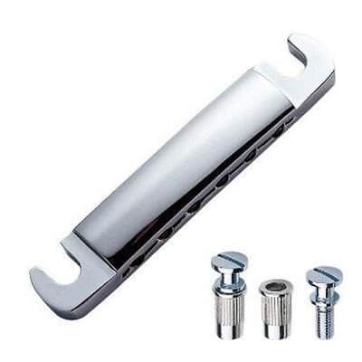 MINGS Stop Tailpiece for Les Paul Guitar Bridge Chrome image 1
