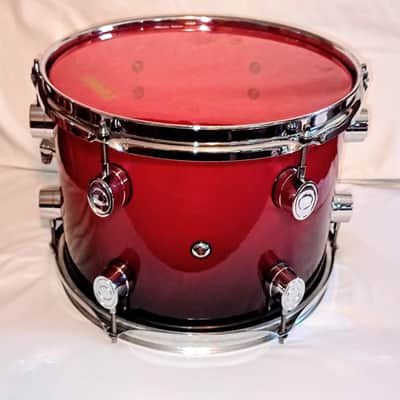 PACIFIC VINTAGE RACK TOM 12" - BLACK CHERRY BURST LACQUER - FREE SHIP TO C-USA! image 5