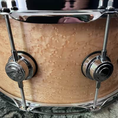 Mint DW Collector’s Series Exotic Natural Lacquer Over Birdseye Maple w/Chrome 6.5x14 image 4