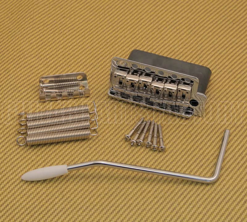 WVC-SB-CR Wilkinson Chrome 6-Hole Vintage Strat Tremolo Bridge Steel Block Trem image 1