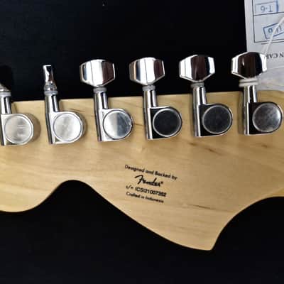 Squier Affinity Series Stratocaster Electric Guitar, Maple, Lake Placid Blue (DAMAGED) image 10