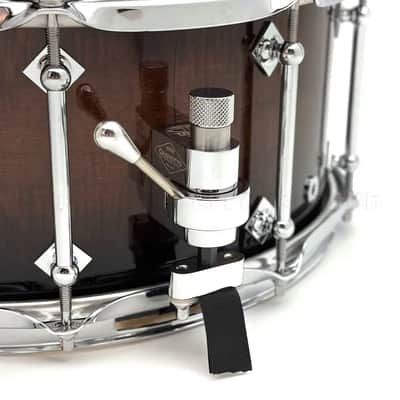 Craviotto Private Reserve Curly Maple Snare Drum 14x6.5 Walnut Fade image 3