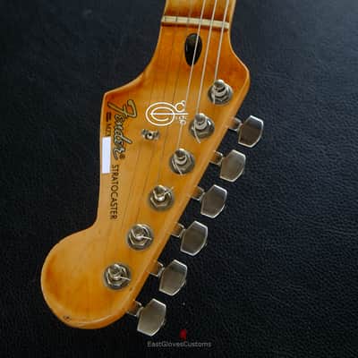 Fender Stratocaster HSS Galaxy Blue Aged Relic by East Gloves Customs (RARE) image 18