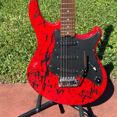Strat style offset "BloodClot" electric guitar 3 strong single coil PU fretwork, set-up, Dunlop Pro image 5