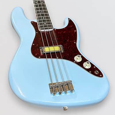 Fender Gold Foil Jazz Bass 4 String Electric Bass Guitar 2022 - Sonic Blue image 5