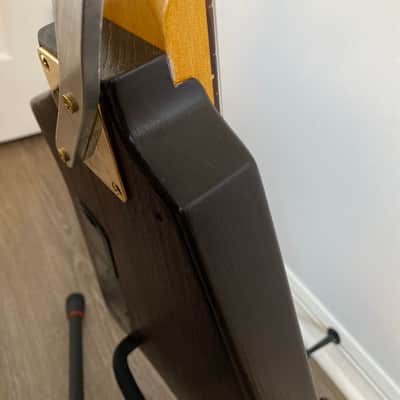 Custom Offset V Bass P/J Pickups with Precision Neck Translucent Dark Red/Maroon Sunburst image 9