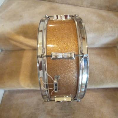 Ludwig Vintage pioneer pink champagne sparkle snare drum 1960s keystone badge outstanding! image 7