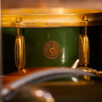 Gretsch 1958 Birdland 4 Piece Rare And Collectable Drum Kit, Cadillac Green With Gold Hardware image 13
