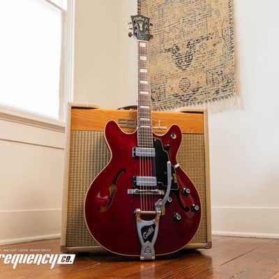 Guild Starfire V in Cherry Red with Rare Mahogany Body - 1965 image 3