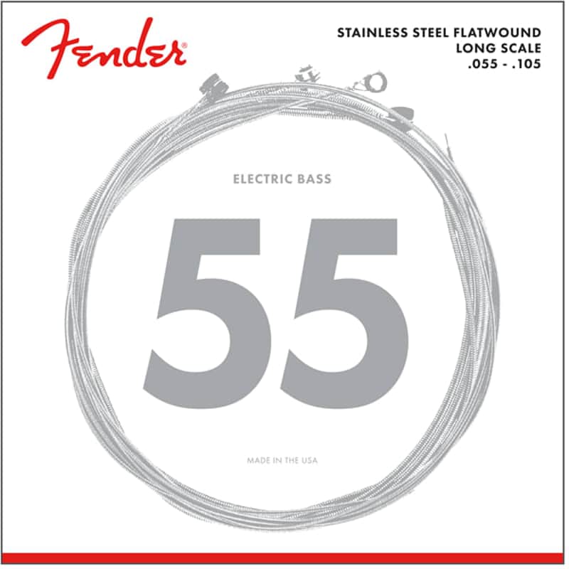 Fender Stainless 9050's Bass Strings - Stainless Steel Flatwound - 9050M .055-.105 Gauges - (4) image 1