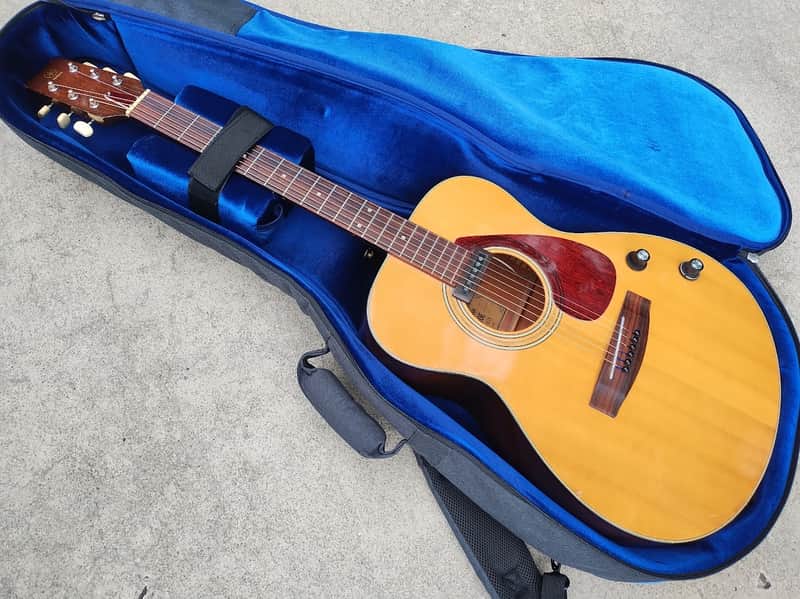 Vintage 1973 Yamaha FG-110E Acoustic Electric Guitar- Natural - Rare Model! image 1