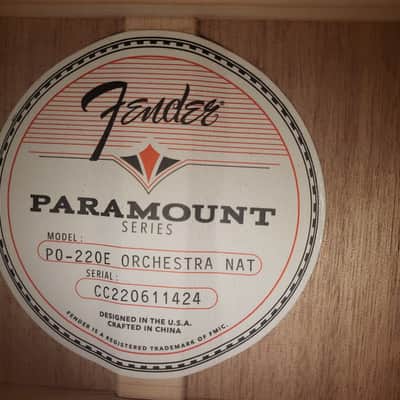Fender  Paramount  P0-220E Acoustic Electric Guitar image 12