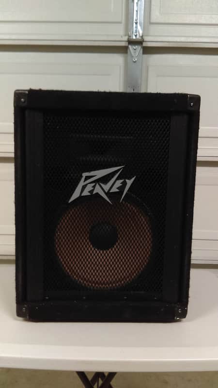 2) Peavey TLS 1 Pair PA Speakers 10" + Horn each 110 Cabinet 8 ohms Vintage Monitors Heavy Duty VG image 1