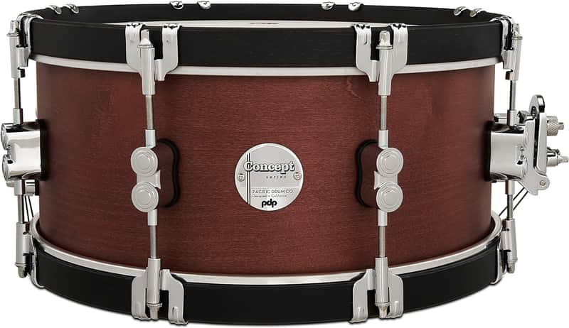 PDP by DW Concept Classic 14" Snare Drum - Blood Shell w/ Ebony Hoops image 1