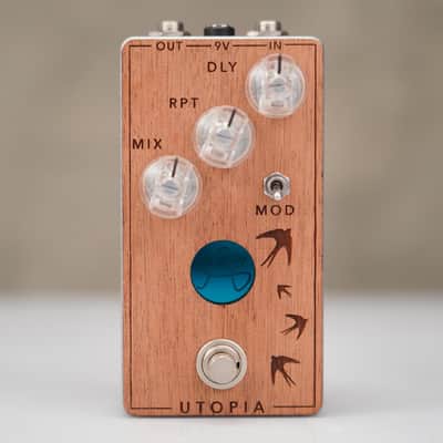 Anasounds Utopia mk1 Analog Delay Effects Pedal w/ Wood Top & Box #59296 image 4