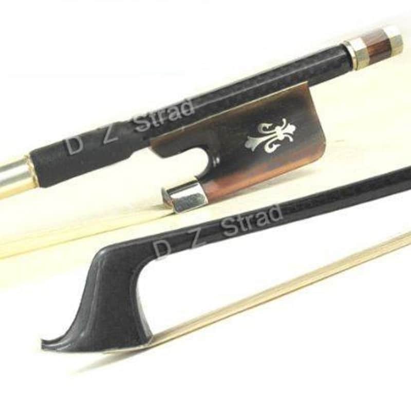 D Z Strad Viola Bow - Model 506 - Carbon Fiber Bow with Ox Horn Fleur-de-Lis Frog image 1