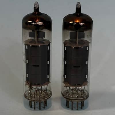 1960s Amperex EL84 6BQ5 x2 Matched Pair Vintage Holland Gray Plate D Getter!T461 image 3