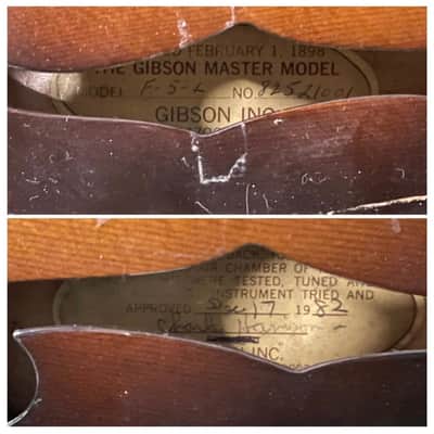 Gibson F-5L Master Model 1982 image 10