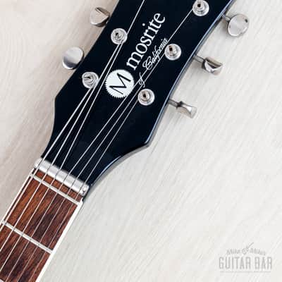 1990s Mosrite Ventures Model Super Custom '65 Black w/ Vibramute & Case, Japan Kurokumo image 4