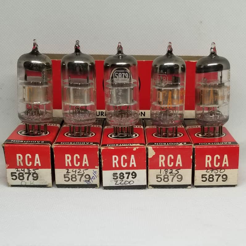 RCA 5879 Sleeve of 5 Triple Mica NOS image 1