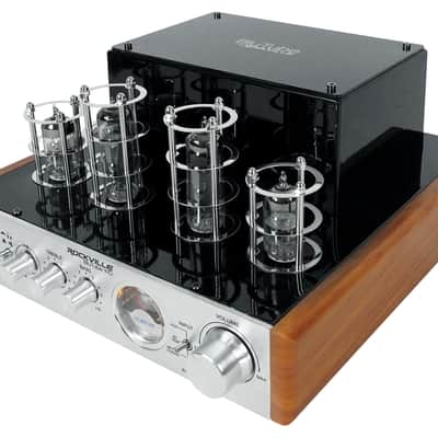Rockville BluTube WD 70w Bluetooth Tube Amplifier/Home Stereo Receiver 2-Tone image 7