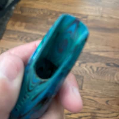 Arnold Montgomery (AM) Hard Rubber Alto Sax Mouthpiece Luna 7 - Blue Marble image 11