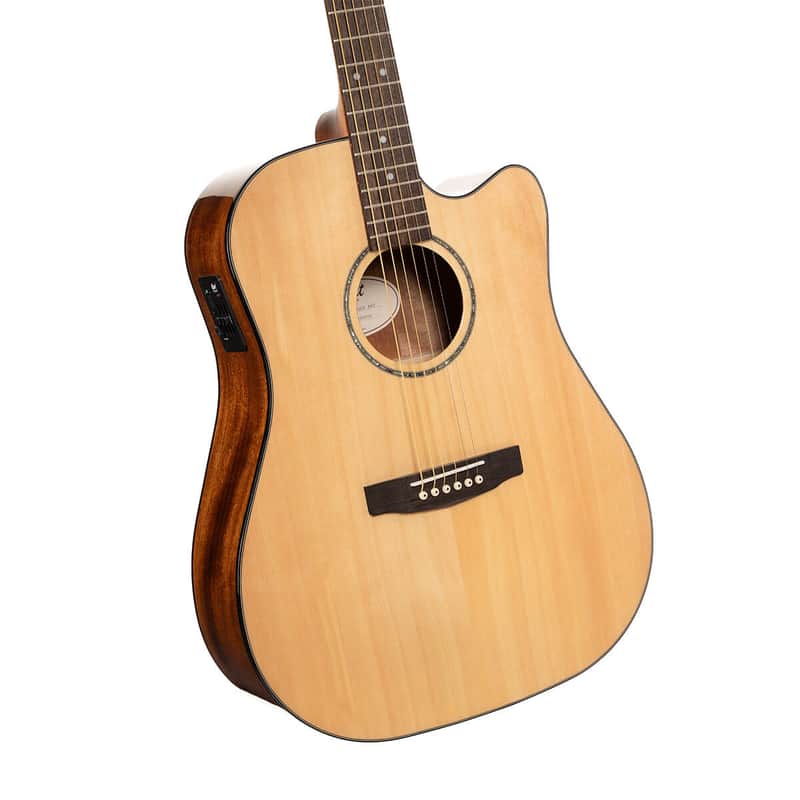 Cort Earth Series 60 Dreadnought Acoustic Electric Guitar 2020's - Natural Glossy image 1