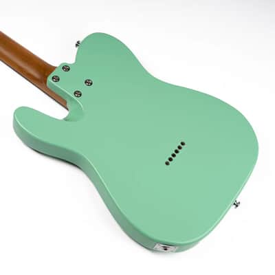 Eart Guitars, E-TT72, Semi Hollow Body Electric Guitars Humbucker Pickups Fixed Bridge LP3, Surf Green image 9