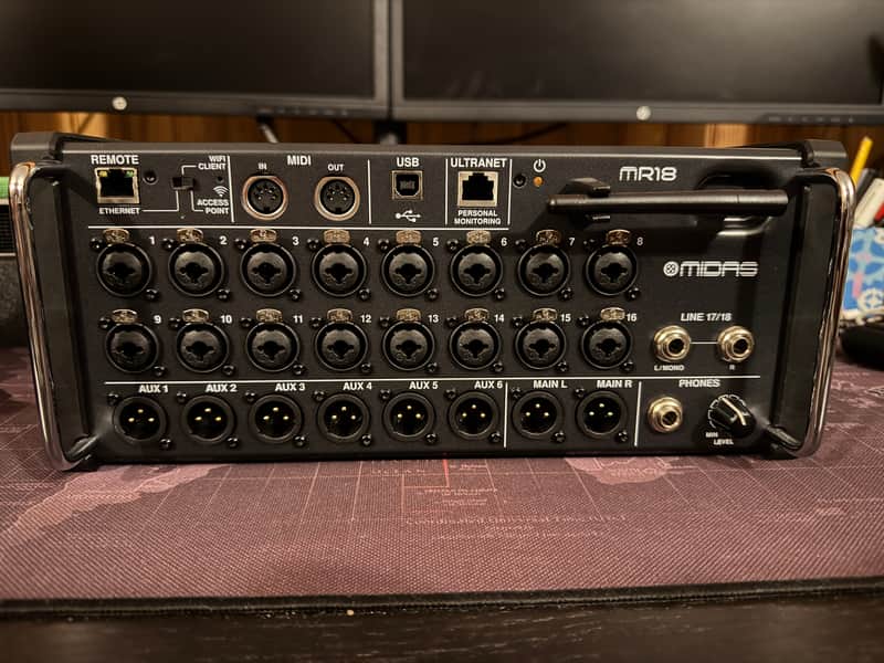 Midas MR18 18-Input Digital iOS/Android Tablet Mixer - Black image 1
