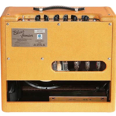 Fender Blues Junior Lacquered Tweed 15W 1x12 Jensen C12-N Tube Guitar Combo Amp image 3