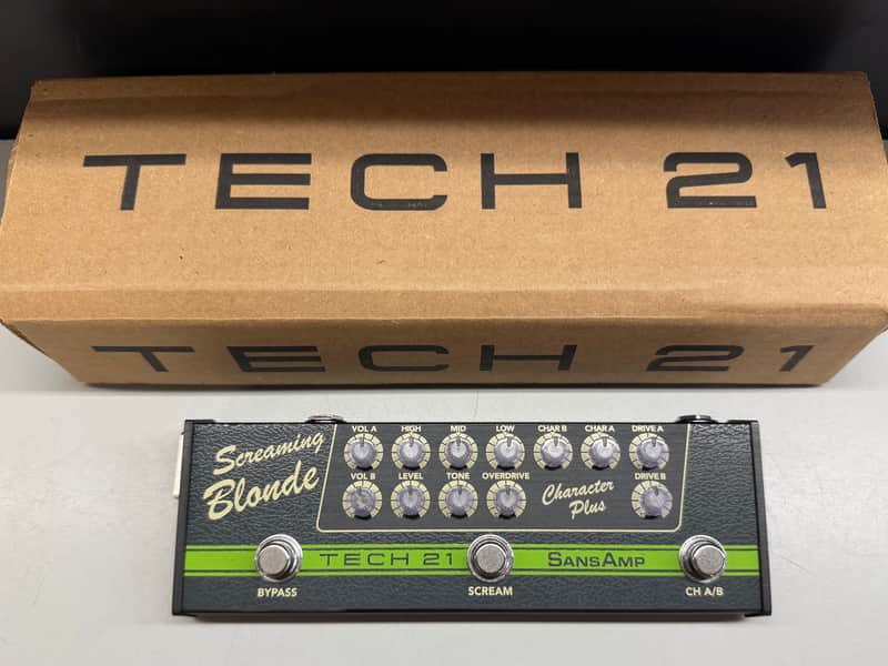 Tech 21 SansAmp Character Plus Series Screaming Blonde With Box 2022 - Present - Green / Black image 1