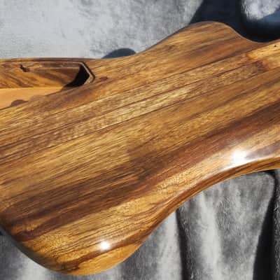 Babik Custom Thunderbird/Fenderbird style body, Art Deco, Black Limba, Handmade image 11