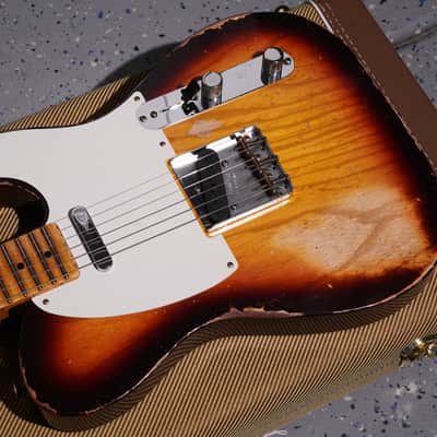 Fender Custom Shop 1958 telecaster LTD Heavy Relic Chocolate 3 Tonesunburst image 6