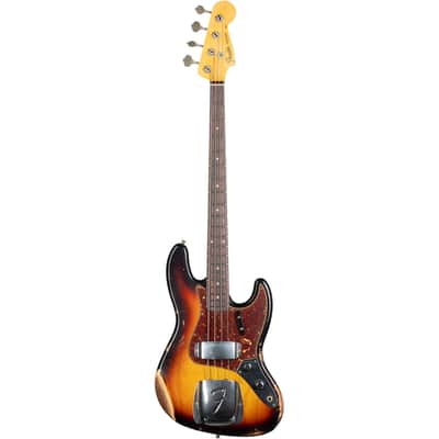 Fender Custom Shop 1961 Jazz Bass - Heavy Relic 3 Tone Sunburst image 2