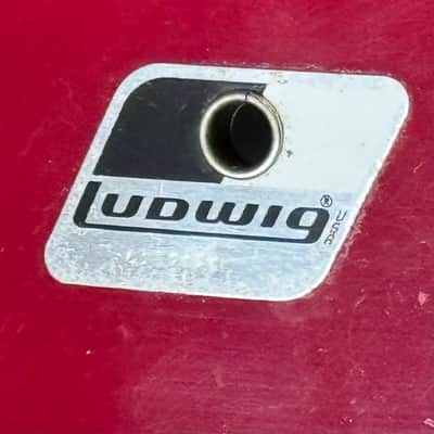 Ludwig Rockers 22 x 16" Bass Drum Vintage 80's Black and White Badge image 3