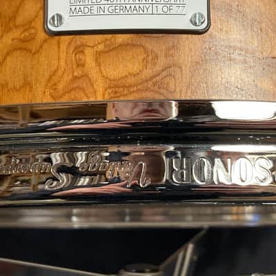 Sonor 5x14" SSD 10 1405 SDW 2, Steve Smith Signature, 40th Anniversary Snare Drum, with Case. #1 of 77!! image 10