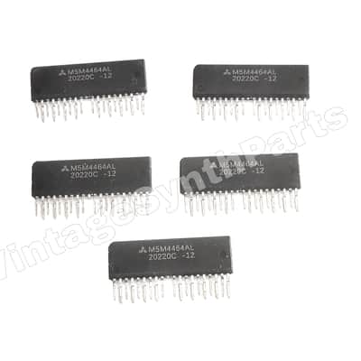 M5M4464AL-12 (MB81464) DRAM for Korg 01 / W series, M1, M1R, Wavestation - set of 5