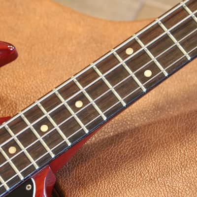 Vintage! 1962 Gibson EB-0 w/ OG Bakelite PUP Electric Bass Cherry Red + HSC image 8