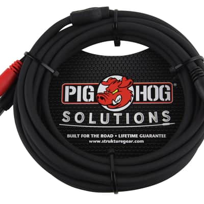 Pig Hog 6" Y Cable, XLR(F)-Dual XLR(M)