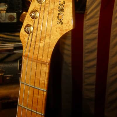 1985 Schecter Super Strat Stratocaster Sunburst Flame Top image 3