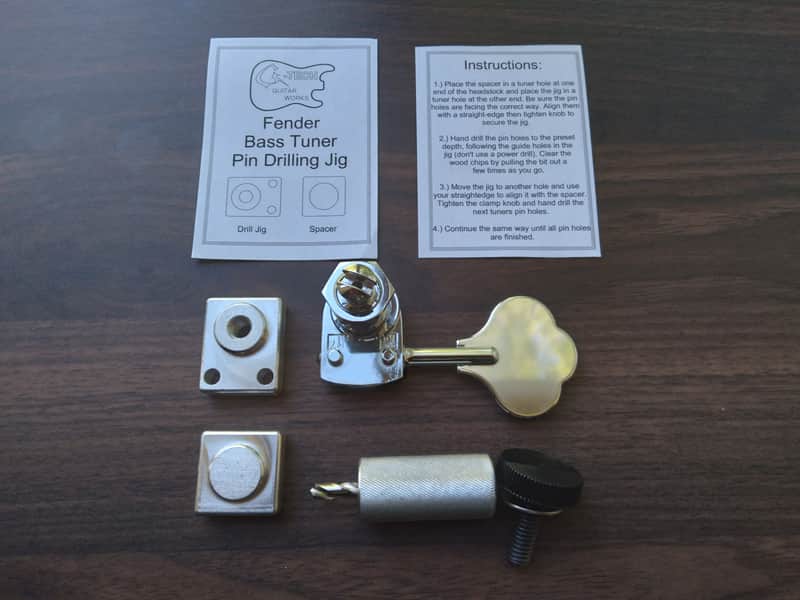 BASS Guitar Tuner Installation Tool - Pin-mount - Drill Jig - Fender image 1