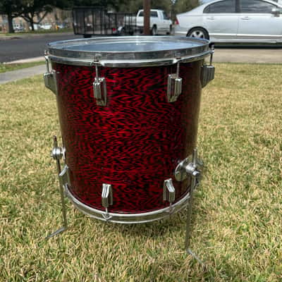 1960s Rogers Holiday Cleveland 12-12-16-20 Red Onyx Drum Set image 18