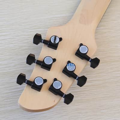 Flamed Maple Top Custom HH Electric Guitar, Okoume Body, Maple Neck, 24 Frets image 8