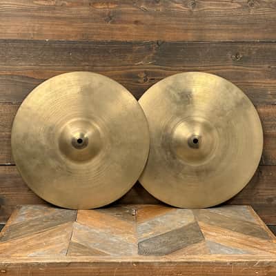 (Video) 1940s-1950s Zildjian A 12" Trans Stamp Hi-Hat Cymbal Pair 452g/466g image 1