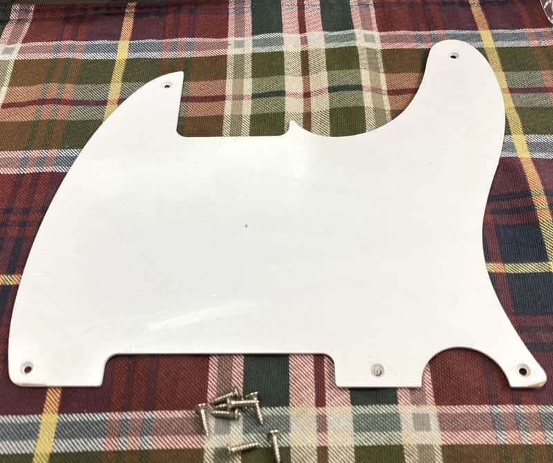 1-Ply White Fender MIM Esquire® Electric Guitar Pickguard + Screws