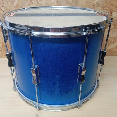 1960s Ludwig 15x12 Blue Sparkle Marching Snare Pre Serial Keystone  3 Ply image 2