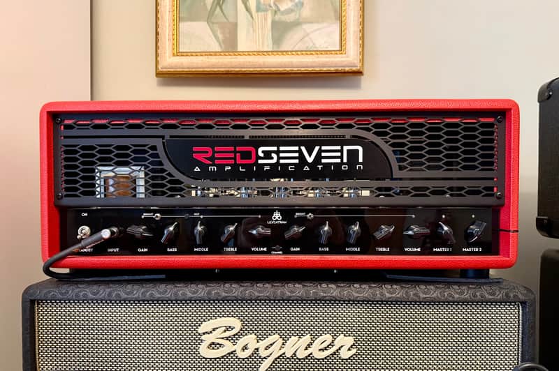 RedSeven Amplification Leviathan 2-Ch KT88 Tube Head Custom Red Tolex image 1