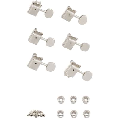Fender Vintage Style Locking Machine Heads for Strat or Tele - Nickel image 1