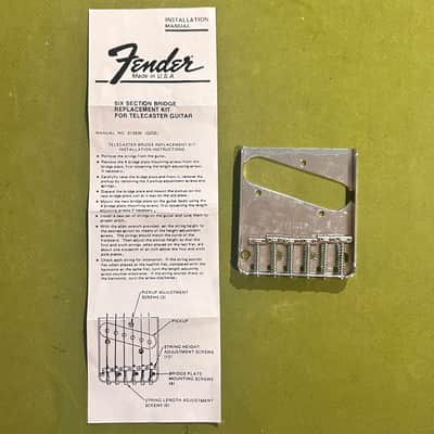 Fender Six Section Bridge For Telecaster Guitar - Chrome image 5